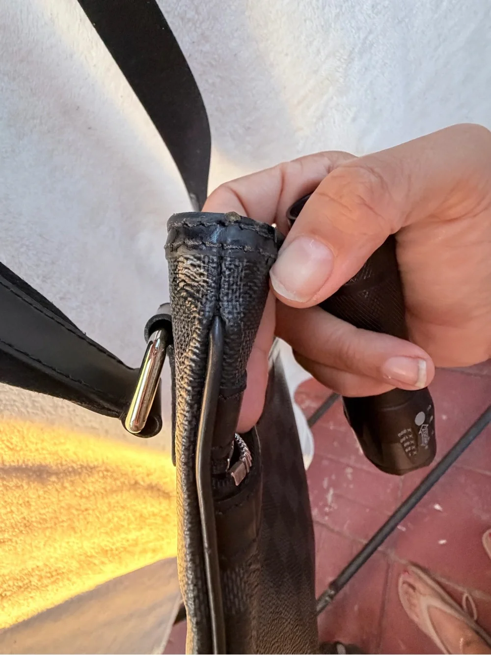 Louis Vuitton Black Damier Crossbody Shoulder Bag